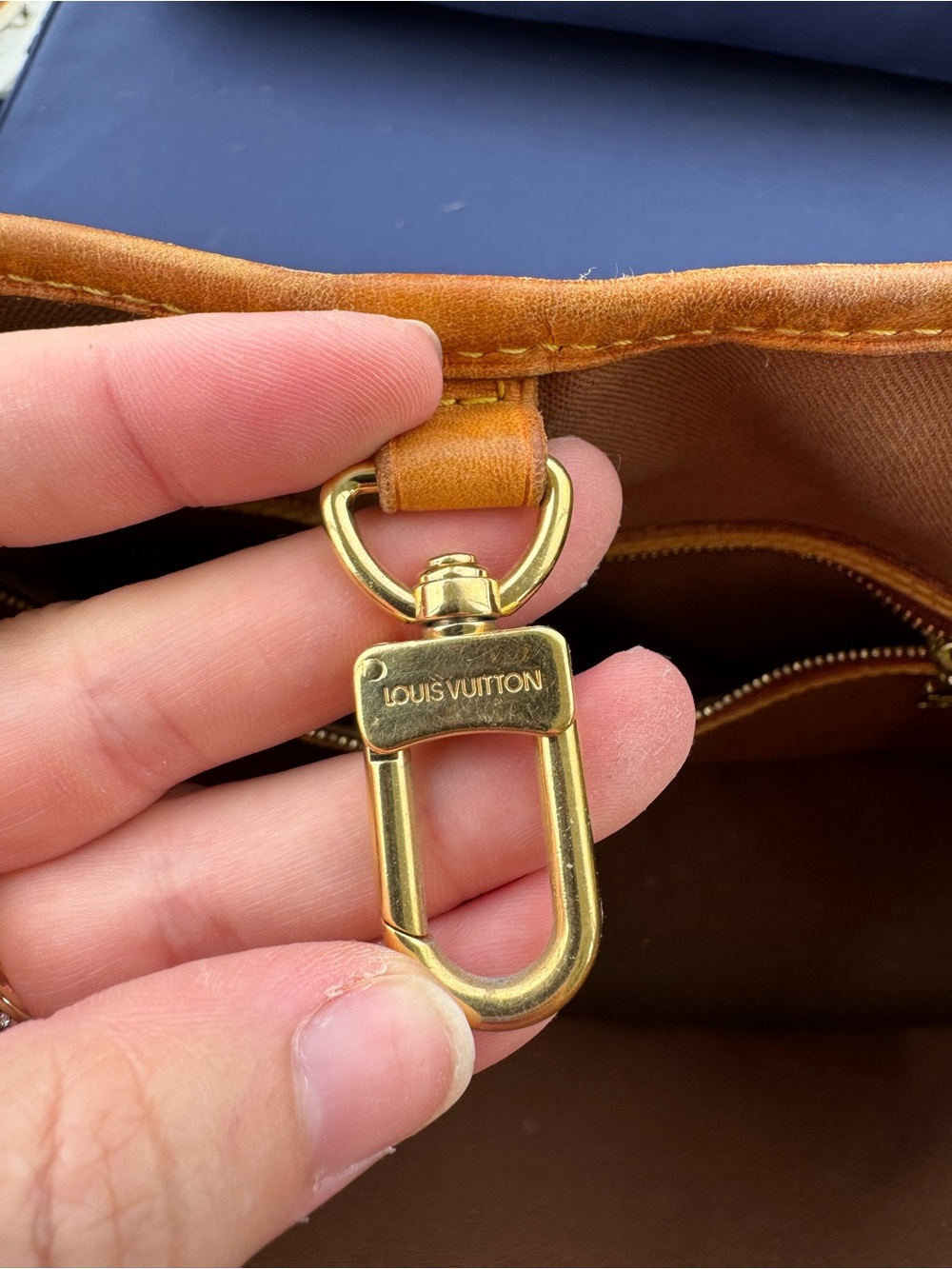 Louis Vuitton Monogram Canvas Tote with Brown and Tan Leather Trim - Picture 8 of 9
